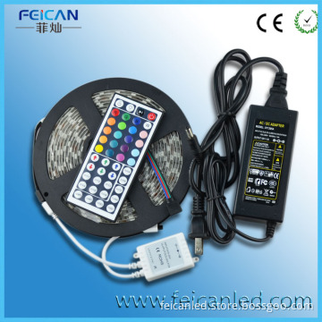 led light strip RGB 5050 DC12V14.4W 5m/roll waterproof IP65 with 24 key IR remote controller